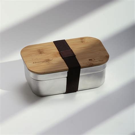 bamboo and metal lunch box|sleek lunch box bamboo.